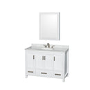 Sheffield 48" Freestanding Single Basin Vanity Set with Hardwood Cabinet, Marble Vanity Top, and Medicine Cabinet - image 1