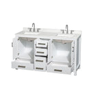 Sheffield 60" Free Standing Double Basin Vanity Set with Cabinet and Quartz Vanity Top - image 7