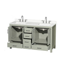 Sheffield 60" Free Standing Double Basin Vanity Set with Cabinet and Quartz Vanity Top - image 8