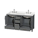 Sheffield 60" Free Standing Double Basin Vanity Set with Cabinet and Quartz Vanity Top - image 11