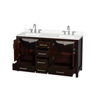 Sheffield 60" Free Standing Double Basin Vanity Set with Cabinet and Quartz Vanity Top - image 14