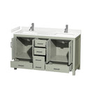 Sheffield 60" Free Standing Double Basin Vanity Set with Cabinet and Cultured Marble Vanity Top - image 10