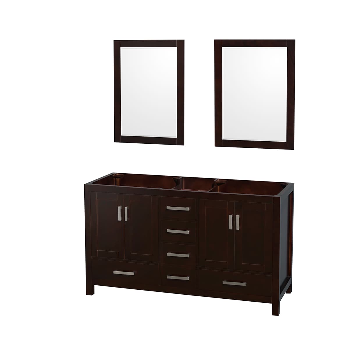 Sheffield 59" Double Free Standing Vanity Cabinet Only - Less Vanity Top