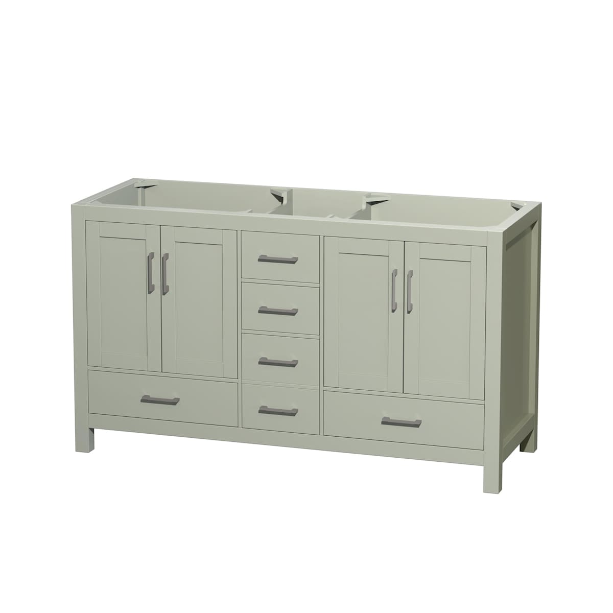 Sheffield 60" Double Free Standing Vanity Cabinet Only - Less Vanity Top