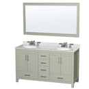 Sheffield 60" Free Standing Double Basin Vanity Set with Cabinet, Marble Vanity Top, and Framed Mirror - image 17
