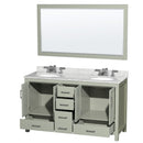Sheffield 60" Free Standing Double Basin Vanity Set with Cabinet, Marble Vanity Top, and Framed Mirror - image 18