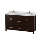 Sheffield 60" Free Standing Double Basin Vanity Set with Cabinet and Marble Vanity Top - image 10