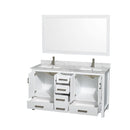 Sheffield 60" Free Standing Double Basin Vanity Set with Cabinet, Marble Vanity Top, and Framed Mirror - image 10