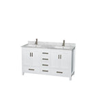 Sheffield 60" Free Standing Double Basin Vanity Set with Cabinet, Marble Vanity Top, and Medicine Cabinets - image 11