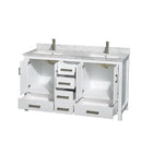 Sheffield 60" Free Standing Double Basin Vanity Set with Cabinet and Marble Vanity Top - image 8