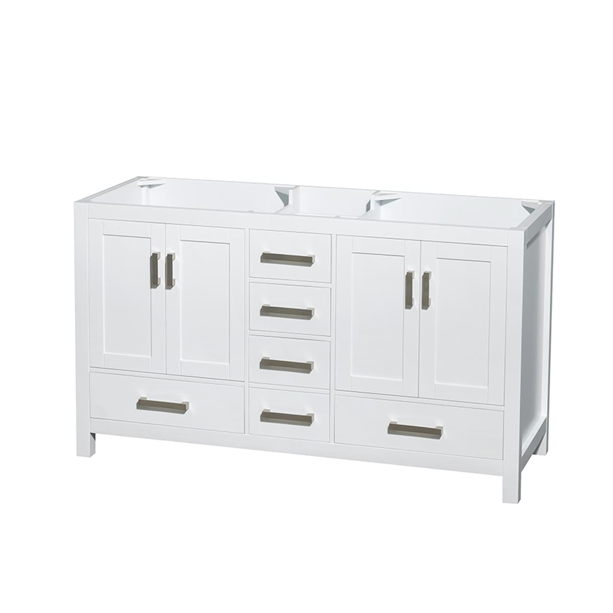 Sheffield 59" Double Freestanding Hardwood Vanity Cabinet Only - Less Vanity Top