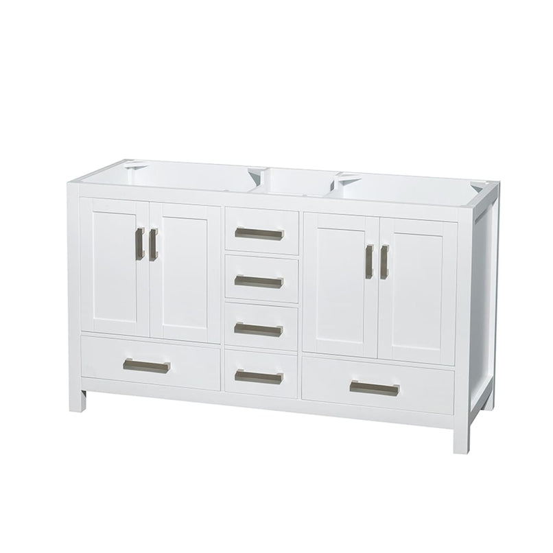 Sheffield 59" Double Freestanding Hardwood Vanity Cabinet Only - Less Vanity Top - image 1