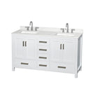 Sheffield 60" Free Standing Double Basin Vanity Set with Cabinet and Quartz Vanity Top - image 1