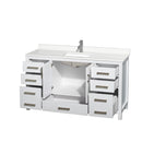 Sheffield 60" Free Standing Single Basin Vanity Set with Cabinet and Quartz Vanity Top - image 8