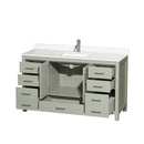 Sheffield 60" Free Standing Single Basin Vanity Set with Cabinet and Quartz Vanity Top - image 10