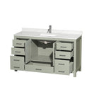 Sheffield 60" Free Standing Single Basin Vanity Set with Cabinet and Quartz Vanity Top - image 11