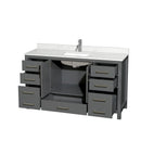 Sheffield 60" Free Standing Single Basin Vanity Set with Cabinet and Quartz Vanity Top - image 13