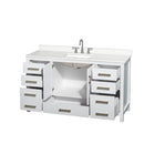 Sheffield 60" Free Standing Single Basin Vanity Set with Cabinet and Quartz Vanity Top - image 8
