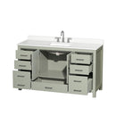 Sheffield 60" Free Standing Single Basin Vanity Set with Cabinet and Quartz Vanity Top - image 10