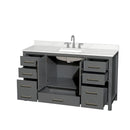 Sheffield 60" Free Standing Single Basin Vanity Set with Cabinet and Quartz Vanity Top - image 13