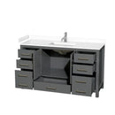 Sheffield 60" Free Standing Single Basin Vanity Set with Cabinet and Cultured Marble Vanity Top - image 12