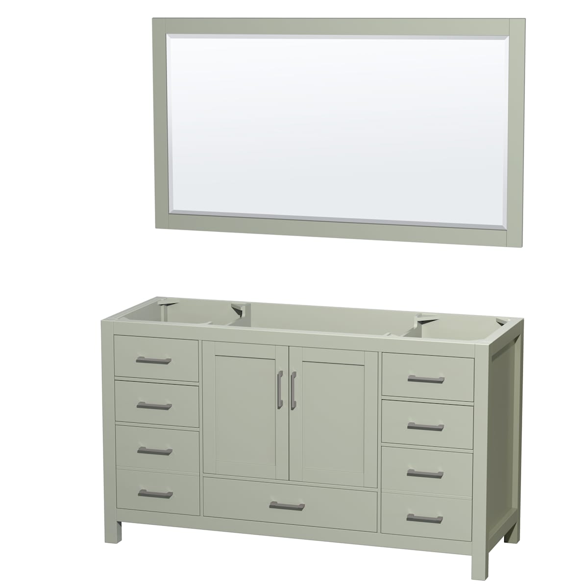 Sheffield 60" Single Free Standing Vanity Cabinet - Less Vanity Top