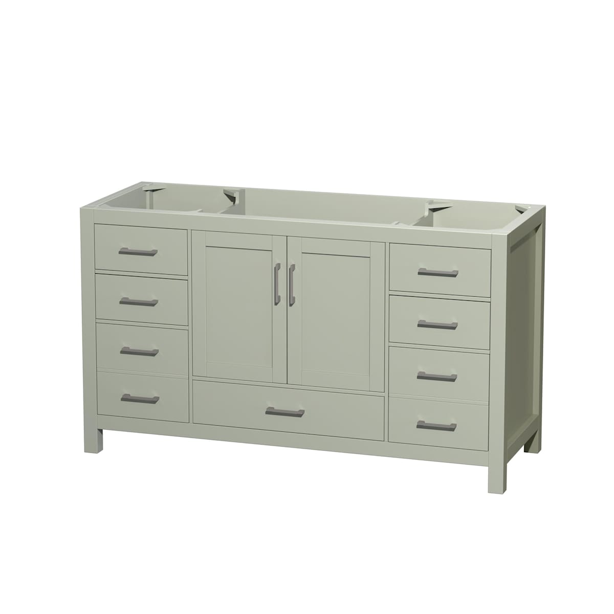 Sheffield 60" Single Free Standing Vanity Cabinet Only - Less Vanity Top