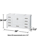 Sheffield 60" Single Free Standing Vanity Cabinet - Less Vanity Top - image 5