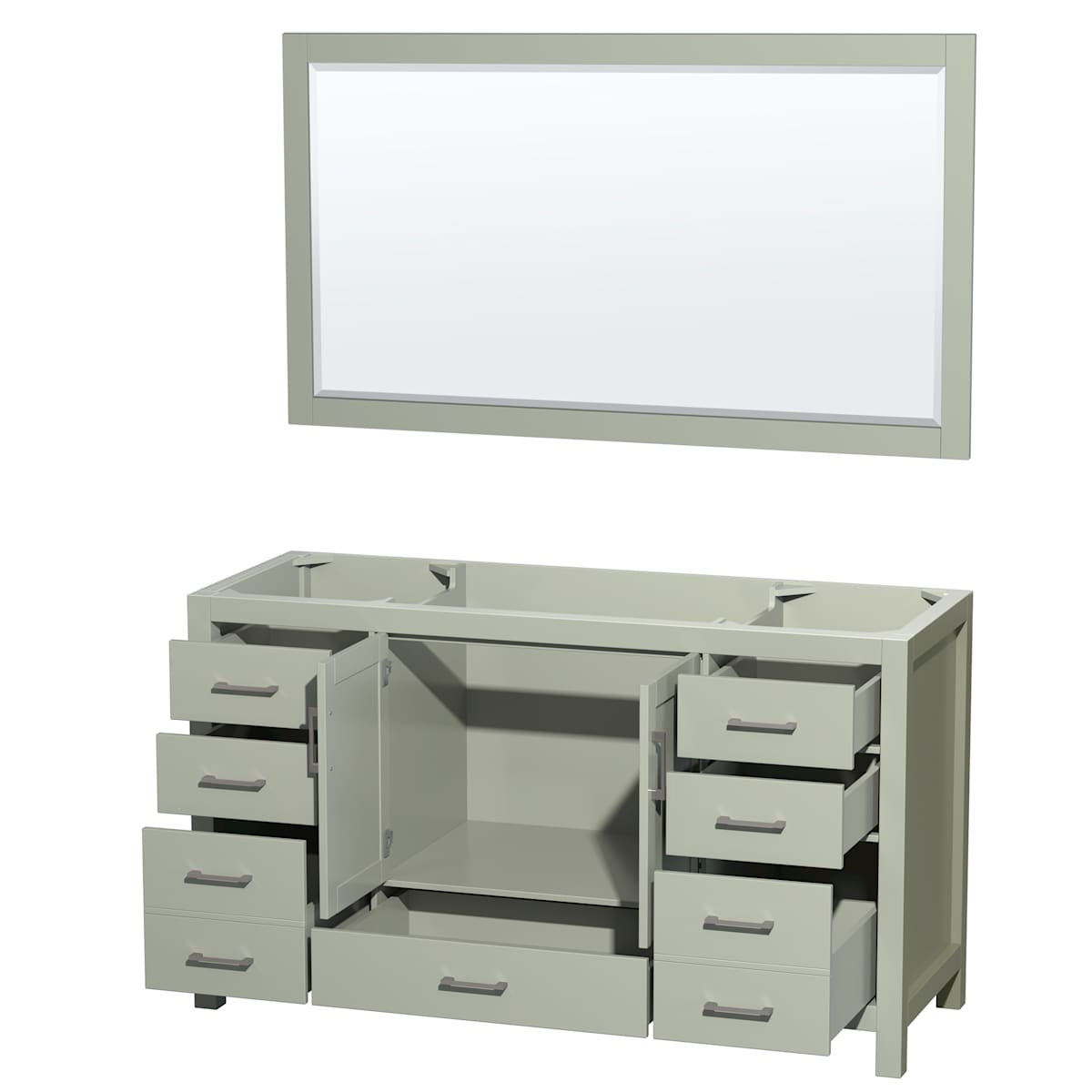 Sheffield 60" Single Free Standing Vanity Cabinet - Less Vanity Top