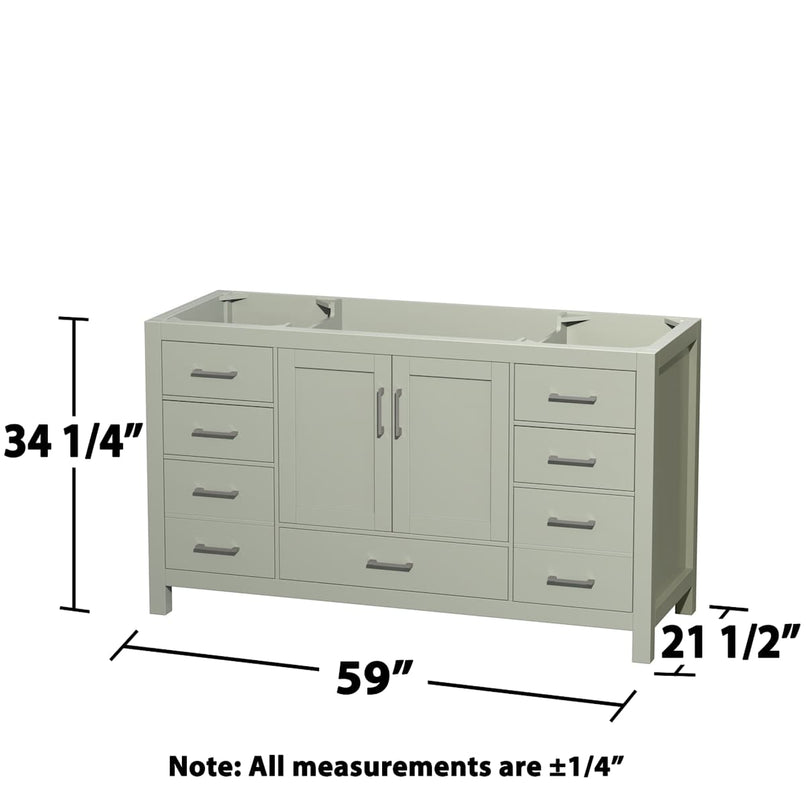 Sheffield 60" Single Free Standing Vanity Cabinet - Less Vanity Top - image 12