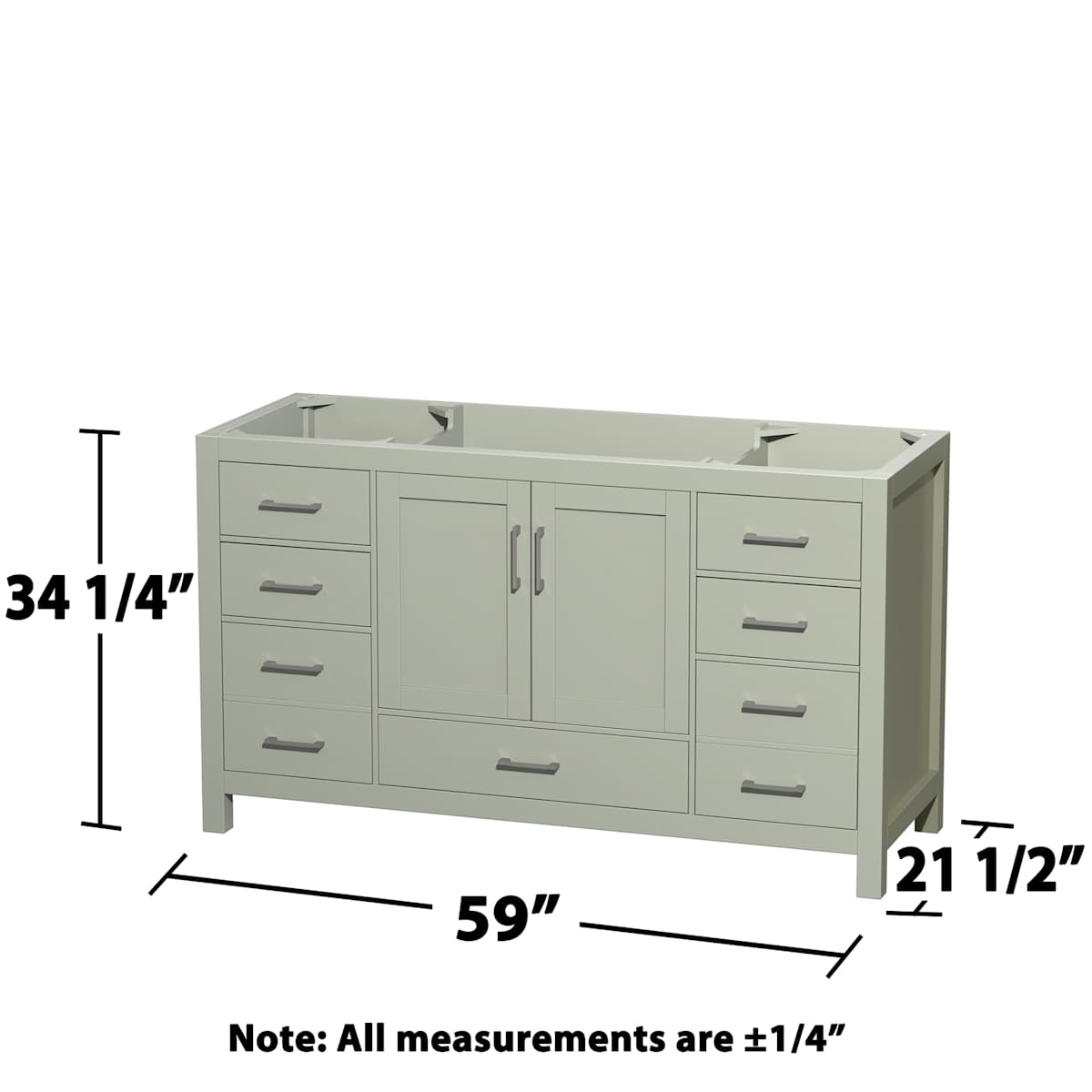 Sheffield 60" Single Free Standing Vanity Cabinet - Less Vanity Top - image 16