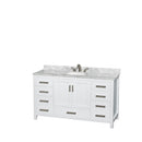 Sheffield 60" Free Standing Single Basin Vanity Set with Cabinet, Marble Vanity Top, and Medicine Cabinet - image 11