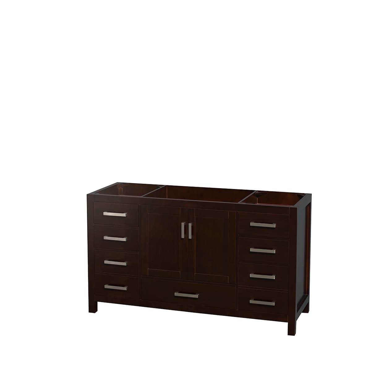 Sheffield 60" Free Standing Single Basin Vanity Set with Cabinet and Marble Vanity Top