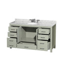 Sheffield 60" Free Standing Single Basin Vanity Set with Cabinet and Marble Vanity Top - image 13