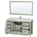 Sheffield 60" Free Standing Single Basin Vanity Set with Cabinet, Marble Vanity Top, and Framed Mirror - image 13