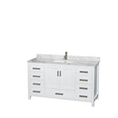 Sheffield 60" Free Standing Single Basin Vanity Set with Cabinet, Marble Vanity Top, and Medicine Cabinet - image 10