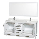 Sheffield 72" Free Standing Double Basin Vanity Set with Cabinet, Quartz Vanity Top, and Framed Mirror - image 17