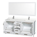 Sheffield 72" Free Standing Double Basin Vanity Set with Cabinet, Quartz Vanity Top, and Framed Mirror - image 18