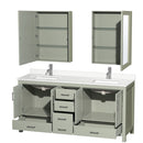 Sheffield 72" Free Standing Double Basin Vanity Set with Cabinet, Quartz Vanity Top, and Medicine Cabinet - image 16