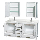 Sheffield 72" Free Standing Double Basin Vanity Set with Cabinet, Quartz Vanity Top, and Medicine Cabinet - image 17