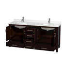 Sheffield 72" Free Standing Double Basin Vanity Set with Cabinet and Quartz Vanity Top - image 2