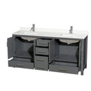 Sheffield 72" Free Standing Double Basin Vanity Set with Cabinet and Quartz Vanity Top - image 10