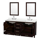 Sheffield 72" Free Standing Double Basin Vanity Set with Cabinet, Quartz Vanity Top, and Framed Mirror - image 16