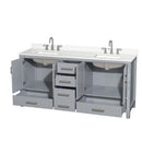 Sheffield 72" Free Standing Double Basin Vanity Set with Cabinet and Quartz Vanity Top - image 13