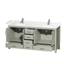 Sheffield 72" Free Standing Double Basin Vanity Set with Cabinet and Cultured Marble Vanity Top - image 8