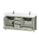 Sheffield 72" Free Standing Double Basin Vanity Set with Cabinet and Cultured Marble Vanity Top - image 9