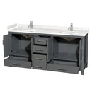 Sheffield 72" Free Standing Double Basin Vanity Set with Cabinet and Cultured Marble Vanity Top - image 11