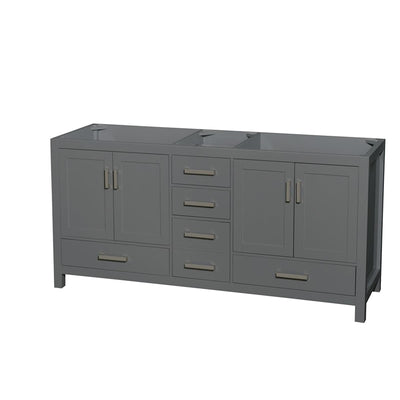 Sheffield 71" Double Free Standing Vanity Cabinet Only - Less Vanity Top - image 1