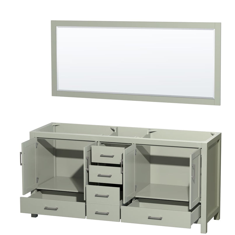 Sheffield 71" Double Free Standing Vanity Cabinet - Less Vanity Top - image 8