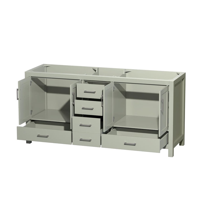 Sheffield 71" Double Free Standing Vanity Cabinet Only - Less Vanity Top - image 3